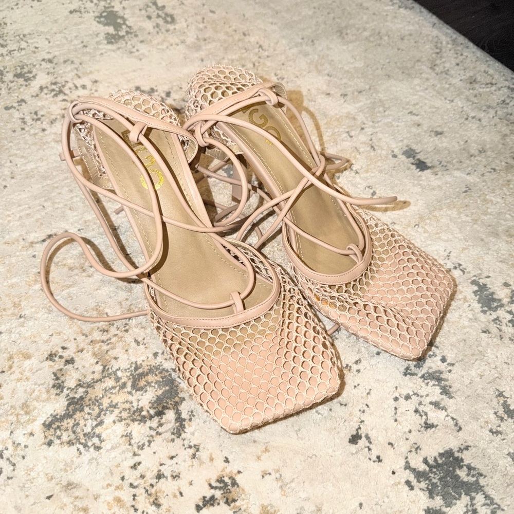 PRETTY LITTLE THING Elegant Beige Women's Heels